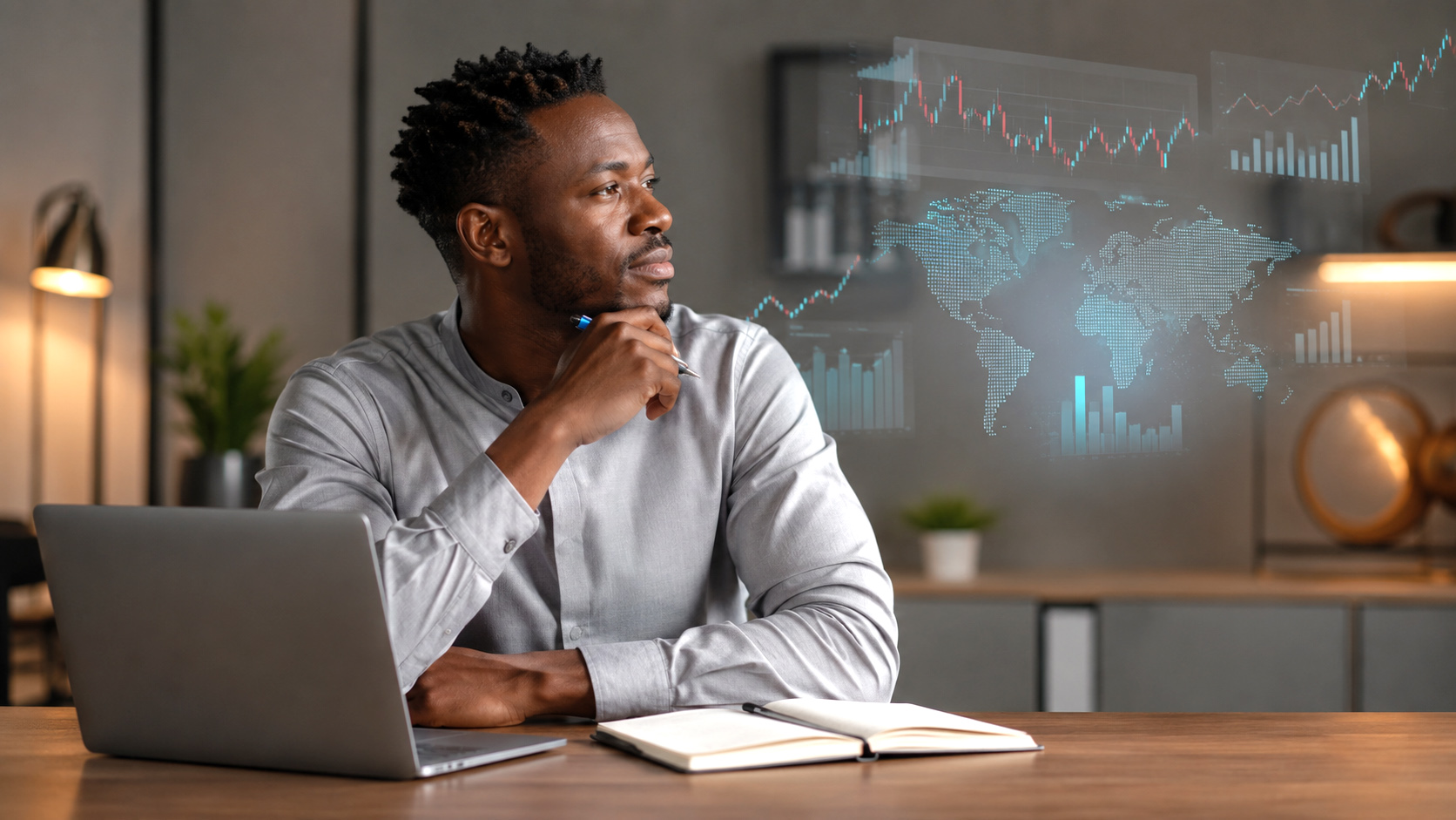 Stock market screen